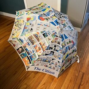Vintage Comic Strip Newspaper Printed Umbrella The Citizen